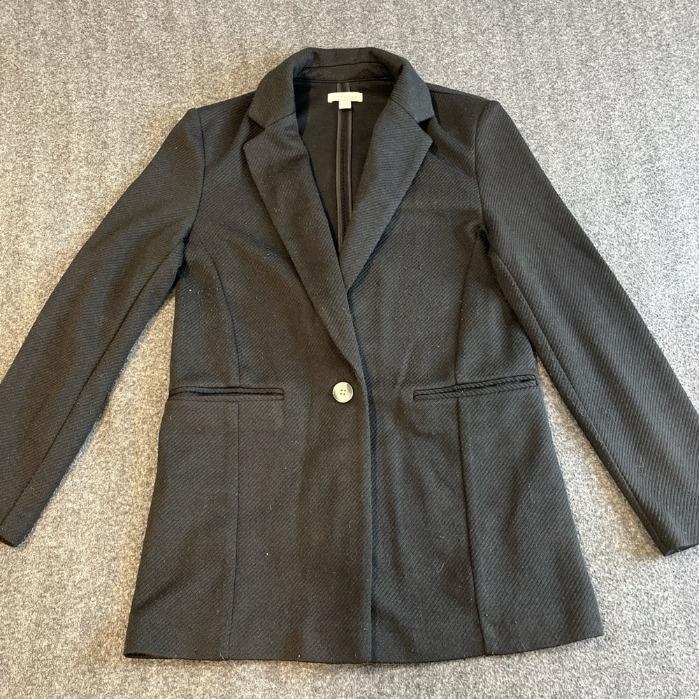 Topshop Ribbed Classic Black Blazer/ Jacket